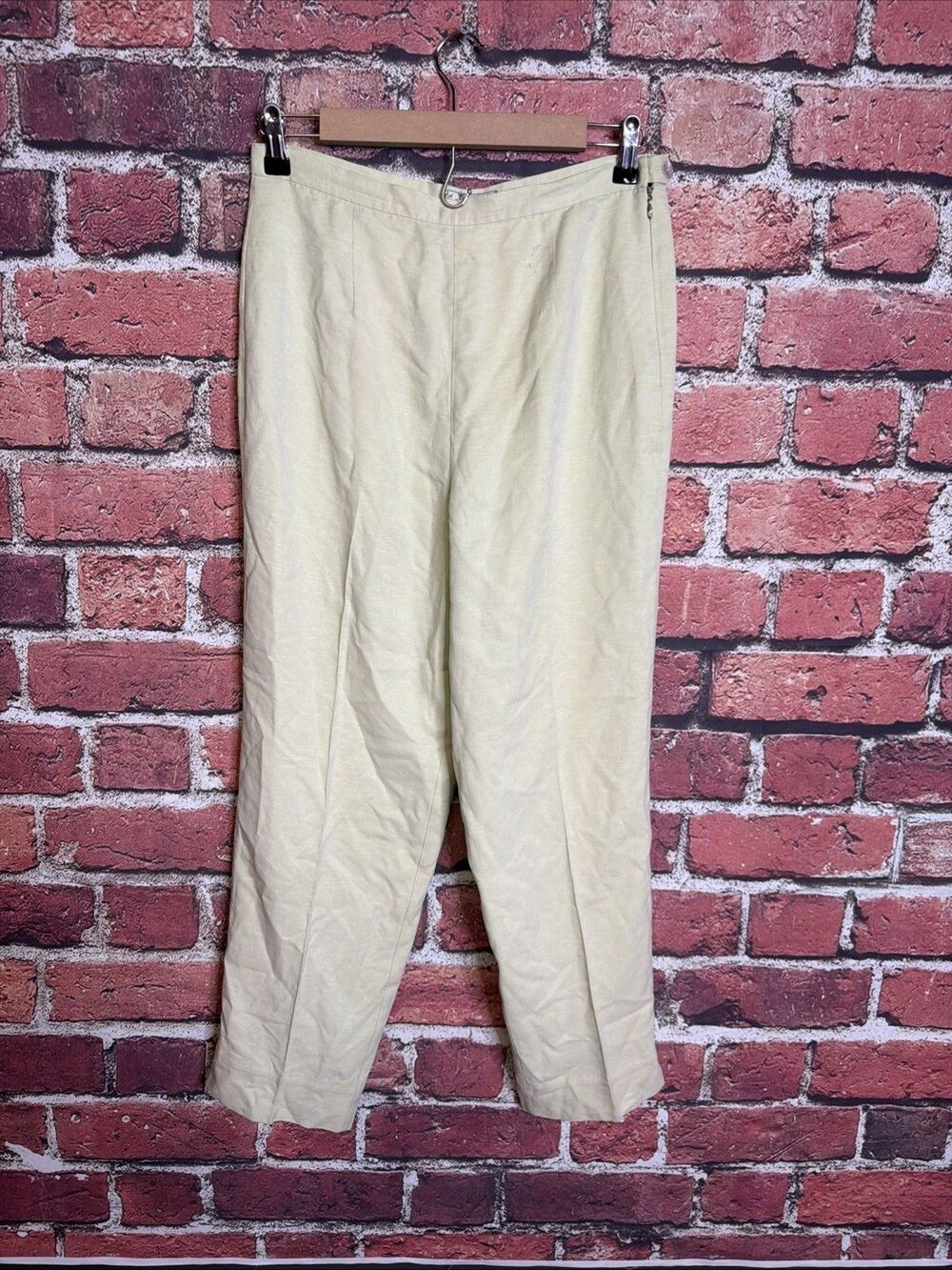 Tommy Bahama Women Size 8 Green Straight Pants Silk High Rise